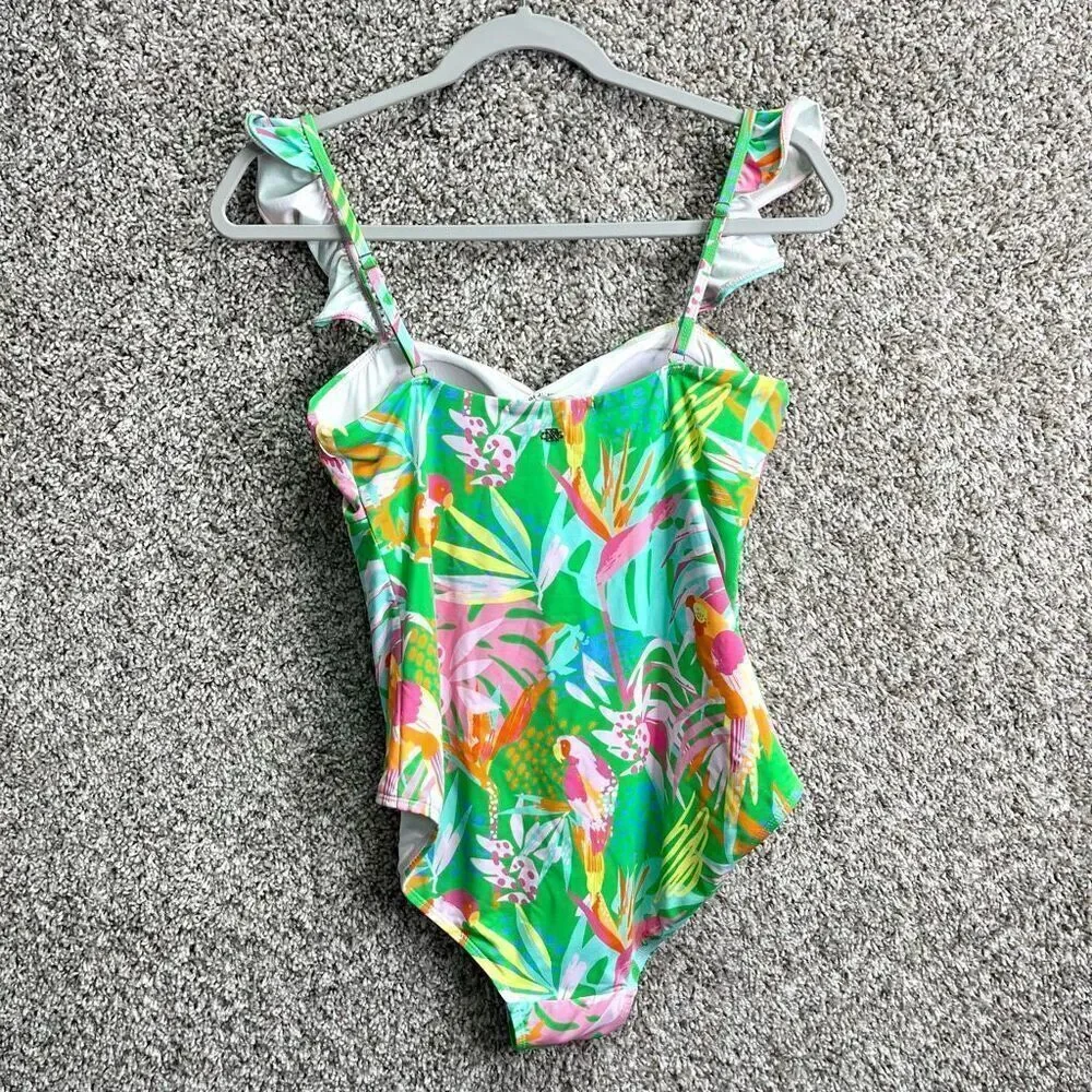 Michelle McDowell Swimsuit Women's M Aubrey In The Trees Green‎ One Piece NWT